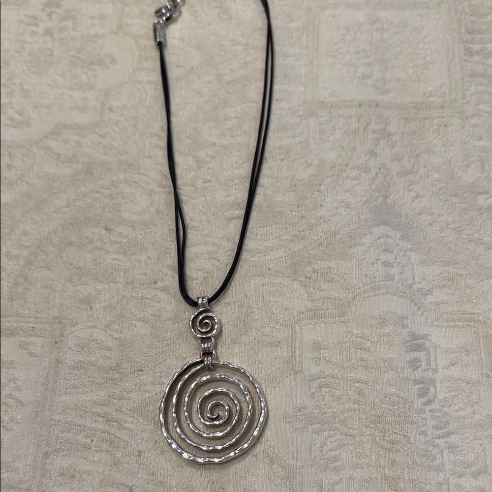Brighton Silver Spiral Pendant Necklace